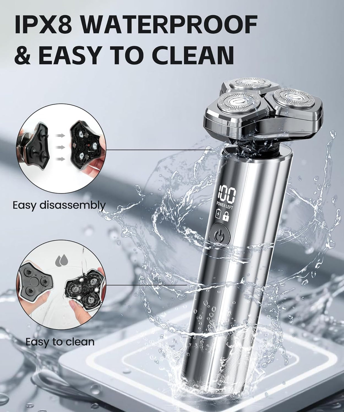Detona razor complete kit with brush and trimmer.