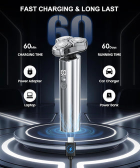 Detona razor offers precise shave along jawline and neck.