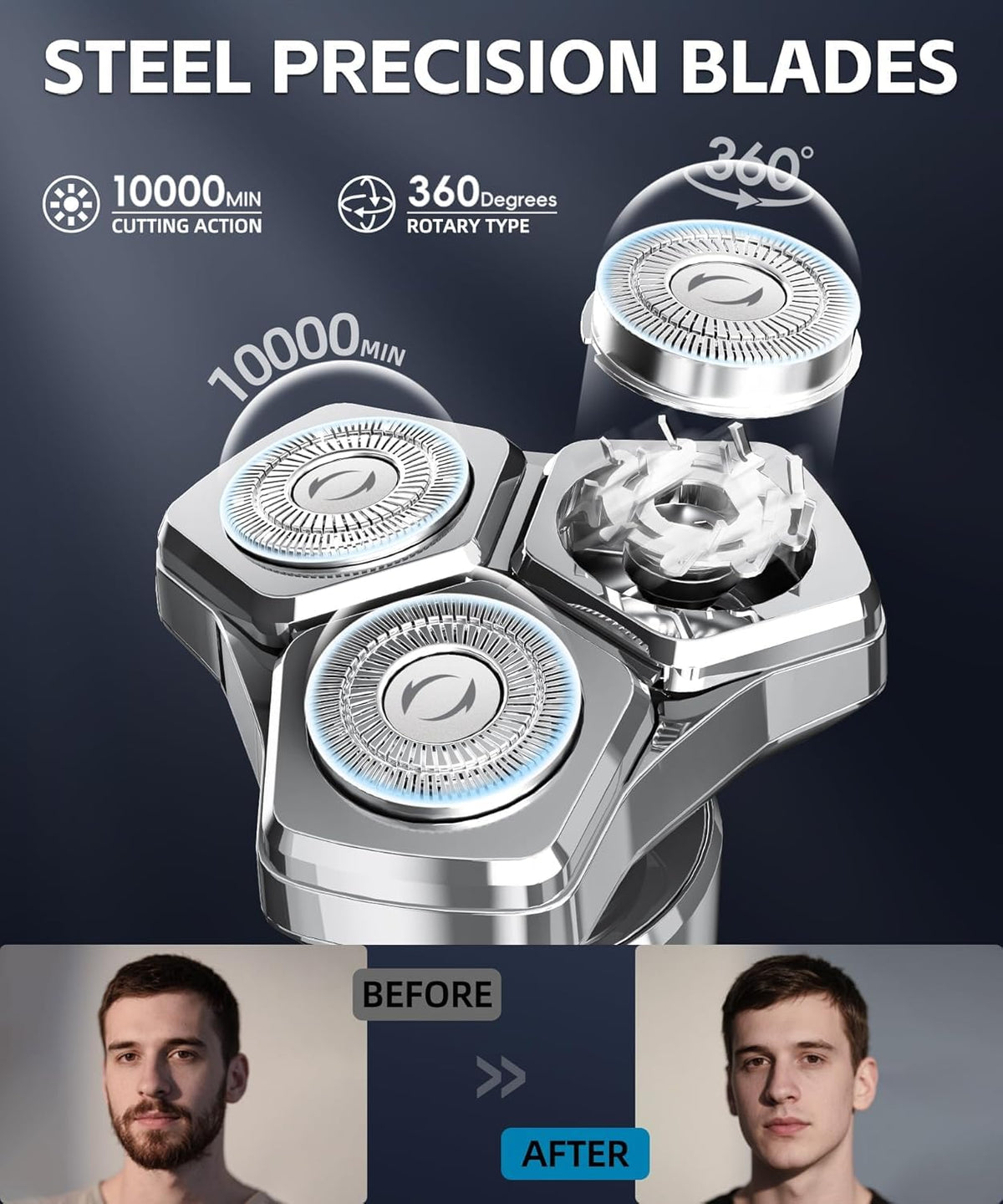 Detona razor ten-thousand-rpm motor for fast, smooth results.
