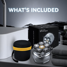Detona head shaver gray and yellow design adds bold aesthetics and grip.