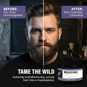 Detroit Grooming Co. beard butter shea butter ingredient focus for hydration.