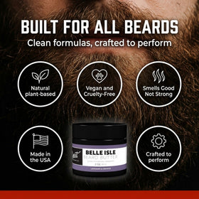 Detroit Grooming Co. beard butter texture swirl highlights smooth finish.