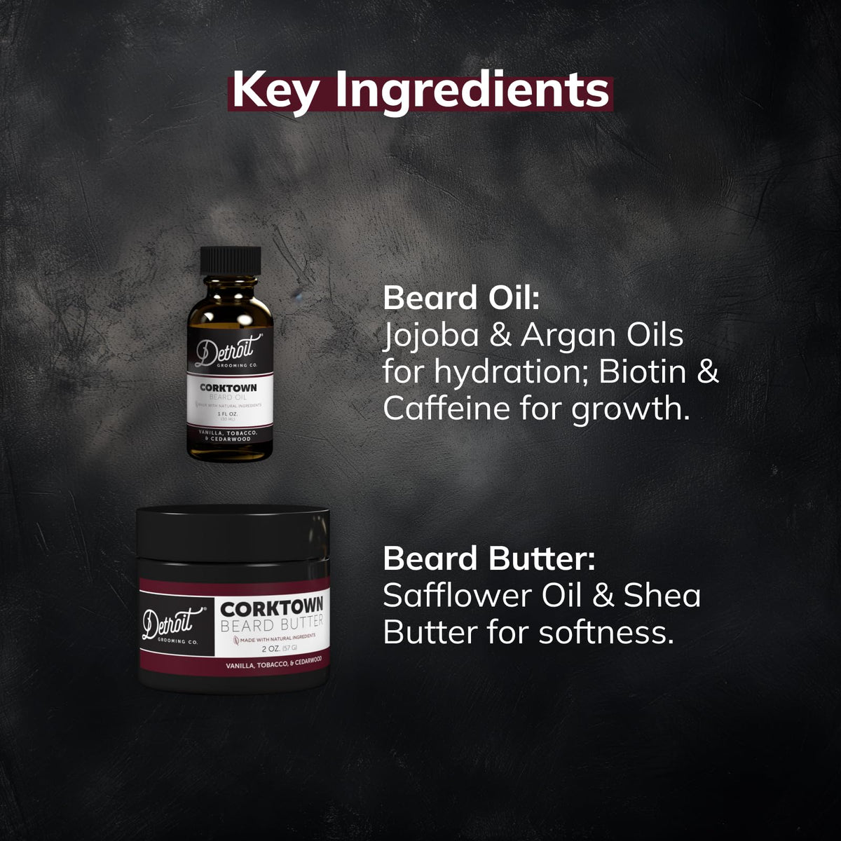 Detroit Grooming Co Corktown beard butter tin for moisture and easier styling.