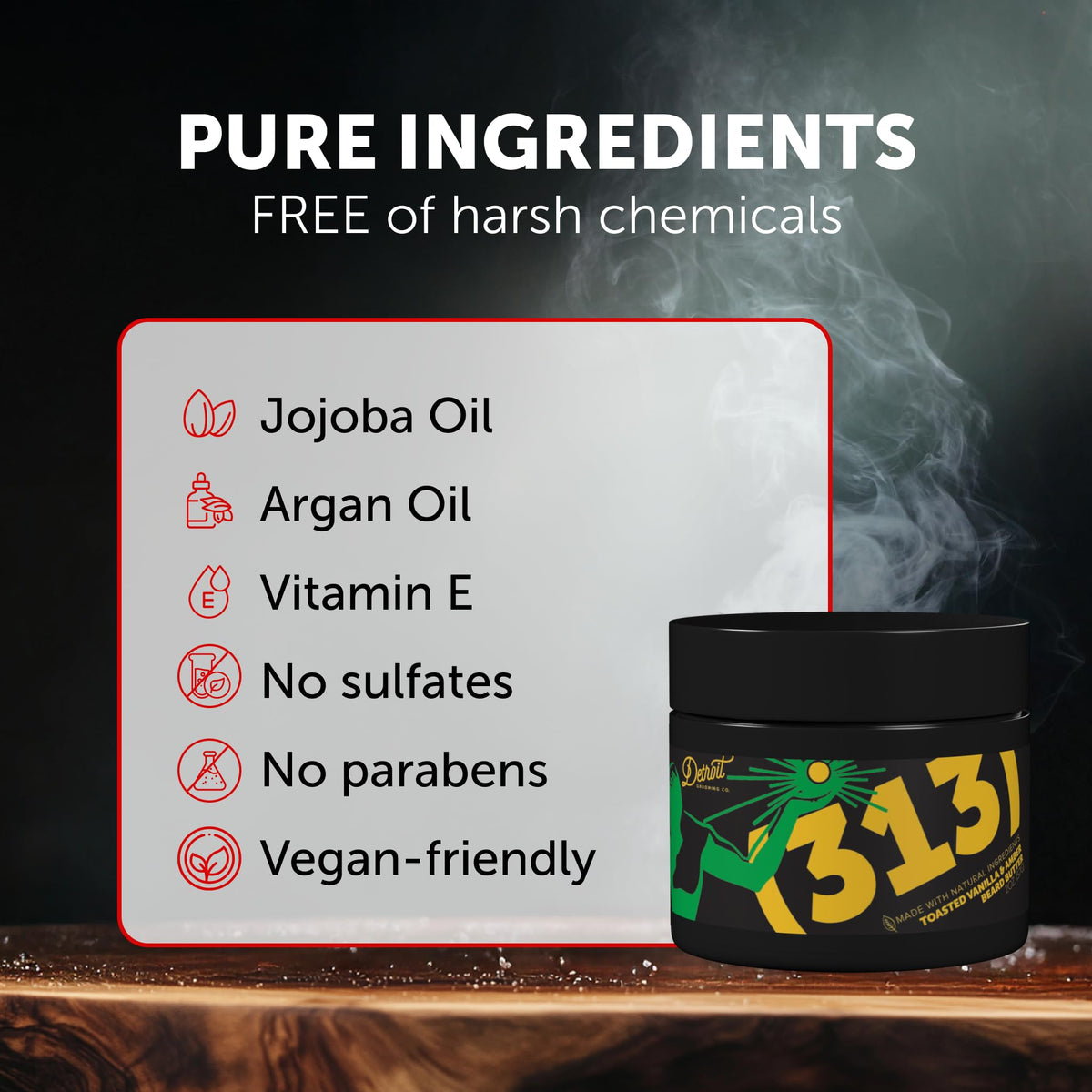 Detroit Grooming Co. iconic 313 scent with warm, modern aroma.