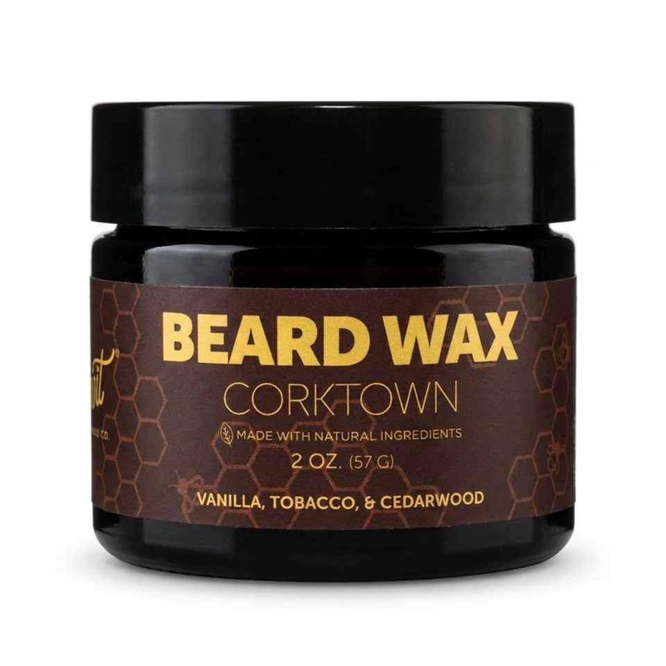 Detroit Grooming Co. strong hold beard wax jar for precise shaping