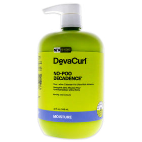 DevaCurl No-Poo Decadence bottle highlighting ultra-rich moisture for dry curls