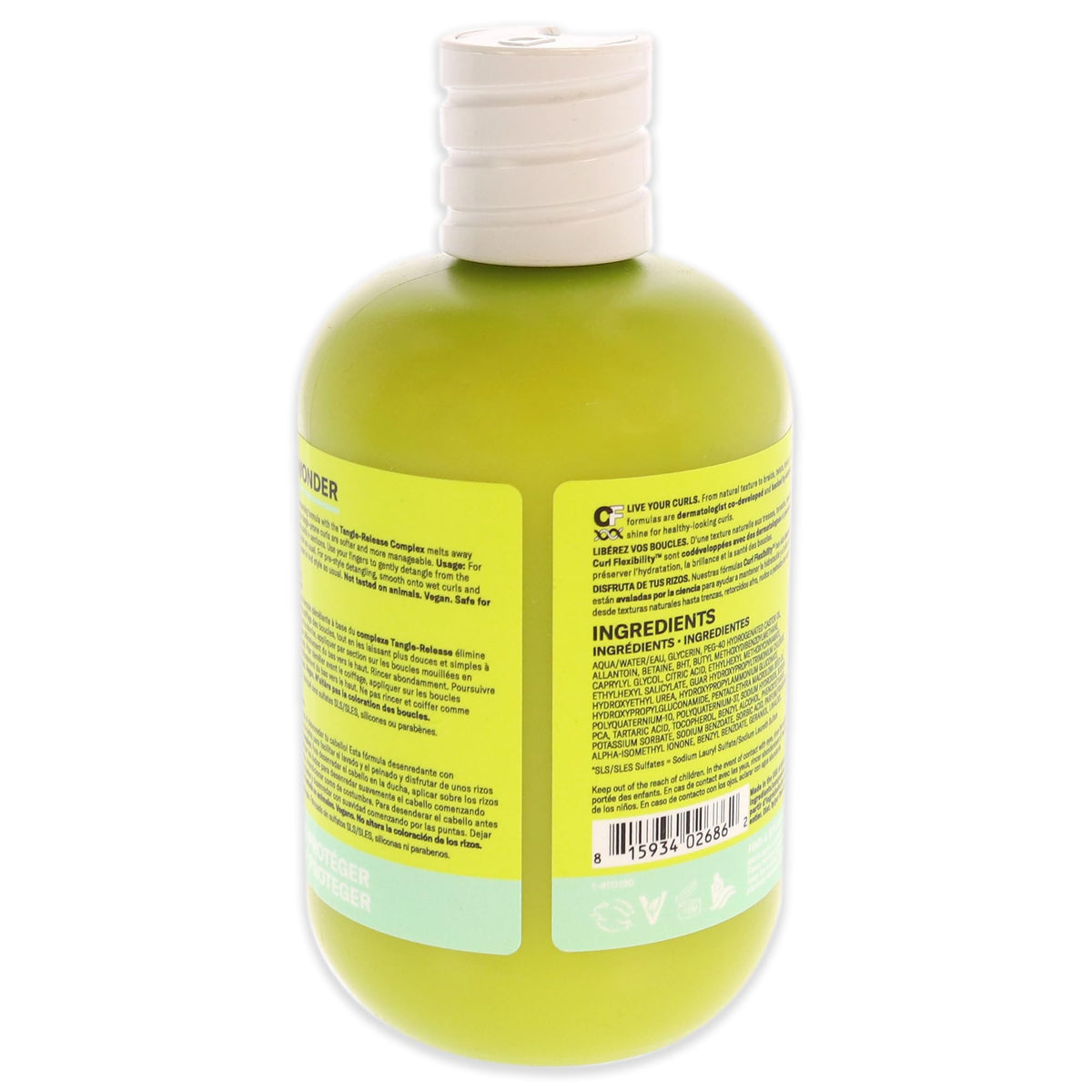 DevaCurl Wash Day Wonder Green Oasis texture close-up reveals silky slip for curls.