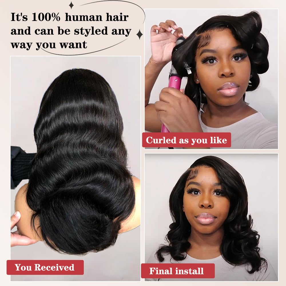 Devonia 180-density human hair wig offers fullness and natural movement.
