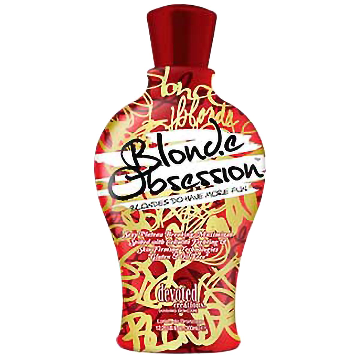 Devoted Creations Blonde Obsession lotion close-up showing rich texture for smoother skin and fragrance.