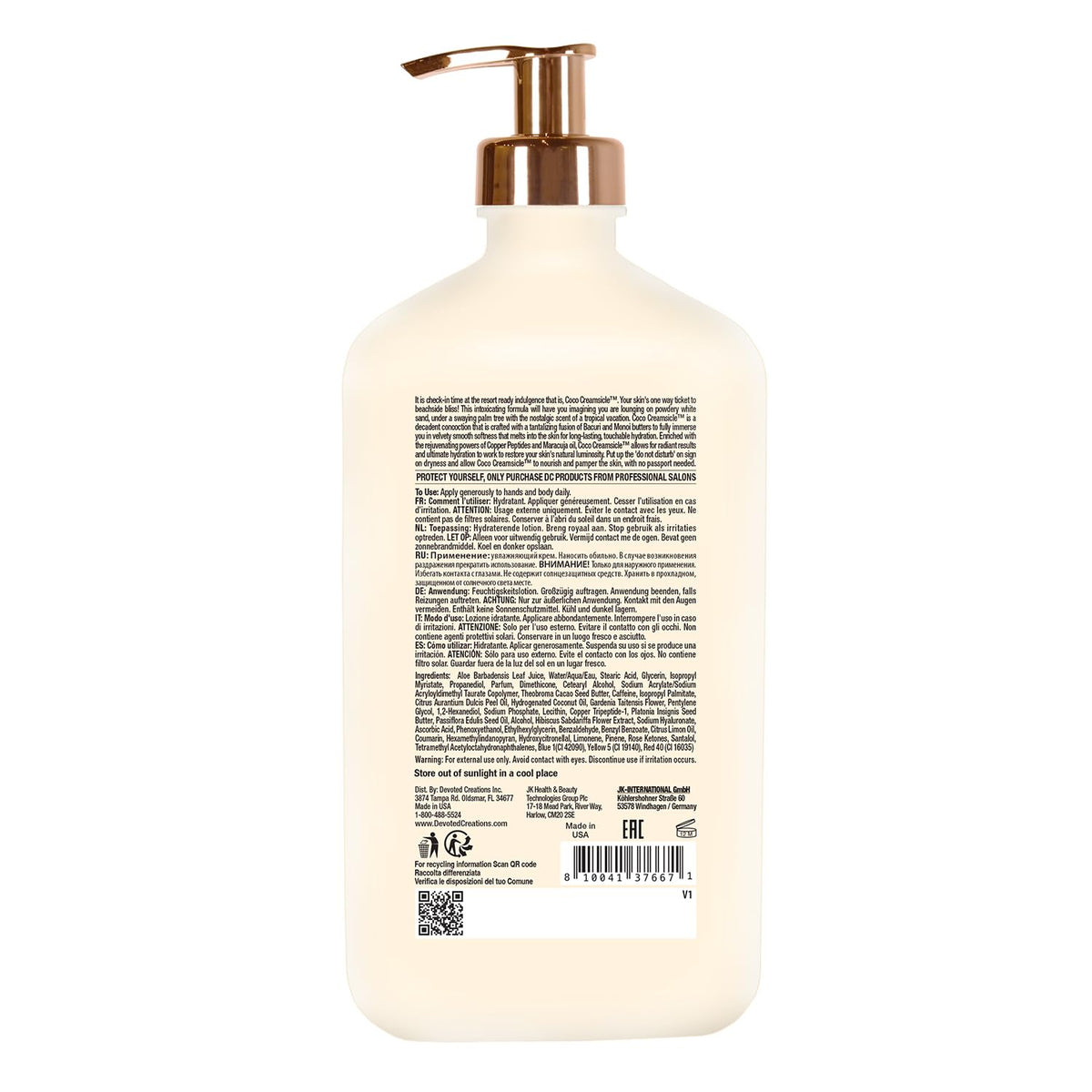 Coco Creamsicle creamy texture swirl signaling rich moisture for silky skin.