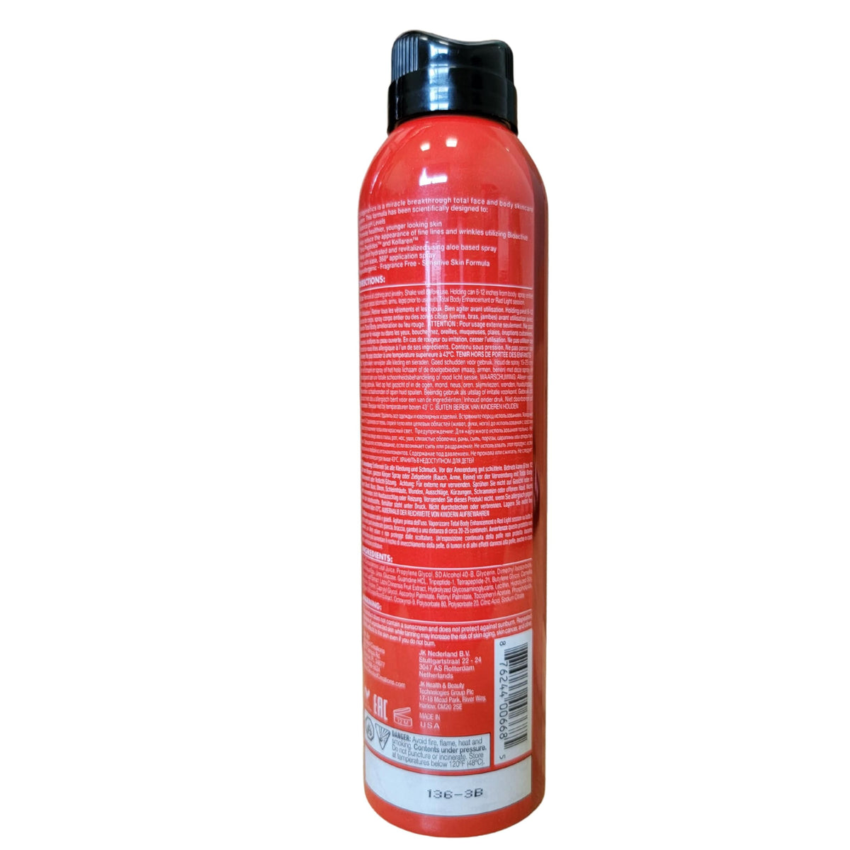 Devoted Creations Collagenetics BOV Spray bottle shown, fragrance-free formula ideal for sensitive skin.