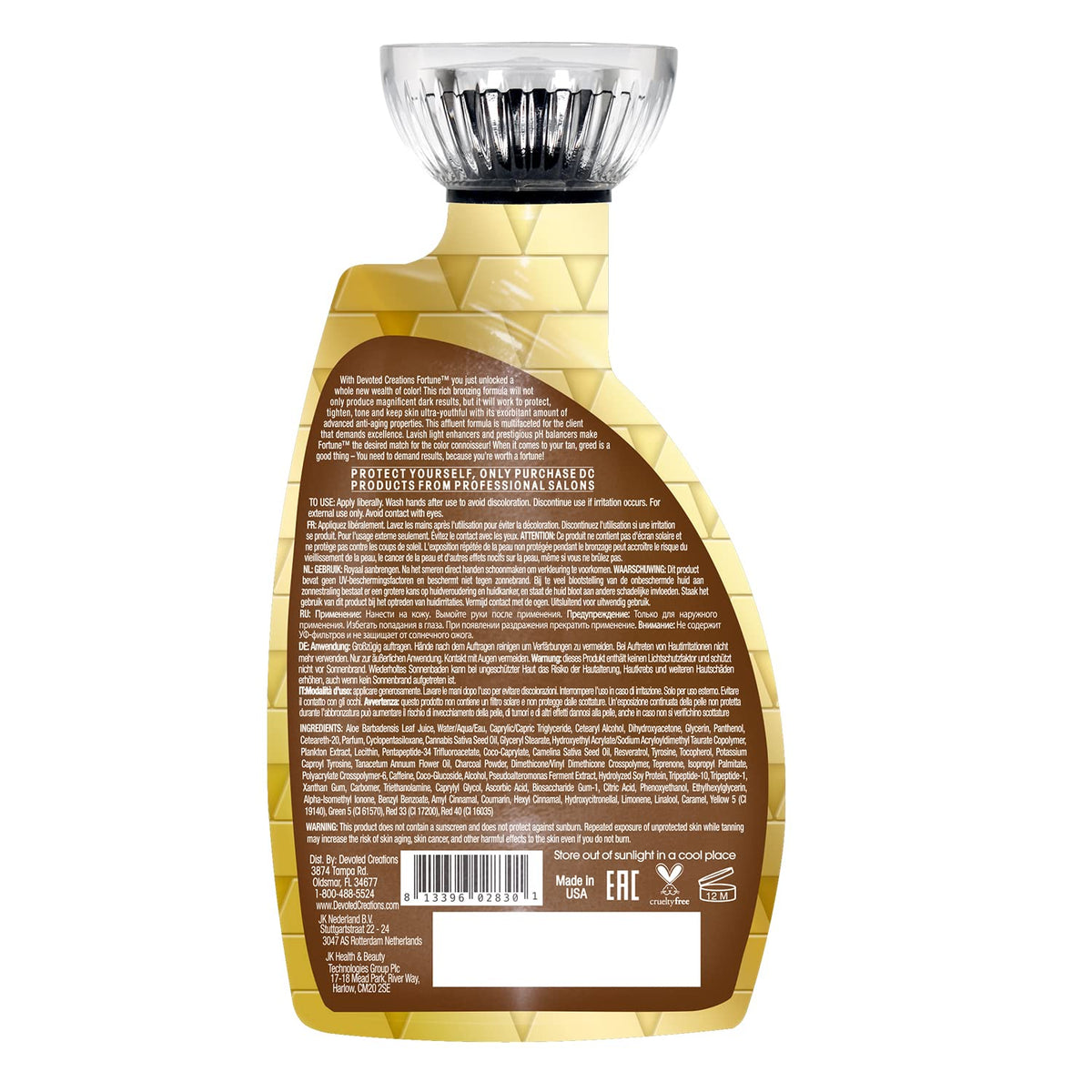 Fortune Bronzer cream swatch highlights smooth texture for fast color