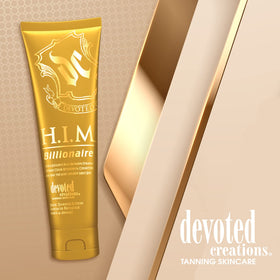 After-application skin with H.I.M Billionaire displaying deep color development