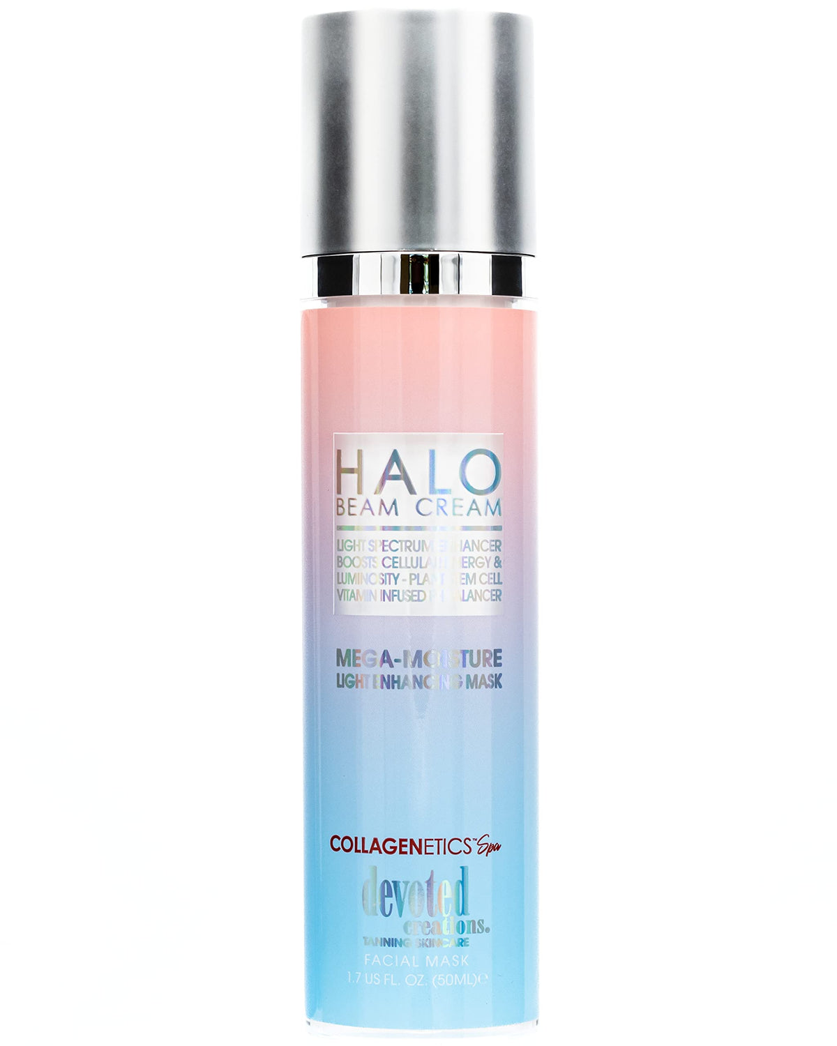 Halo Beam Cream fragrance cloud shot suggests celestial calming routine