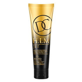 Devoted Creations HIM Jet bottle front view promotes quick, even tanning color.