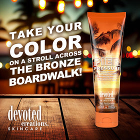 Devoted Creations Pier Pressure pigment-bronze close-up for deeper, long-lasting color.