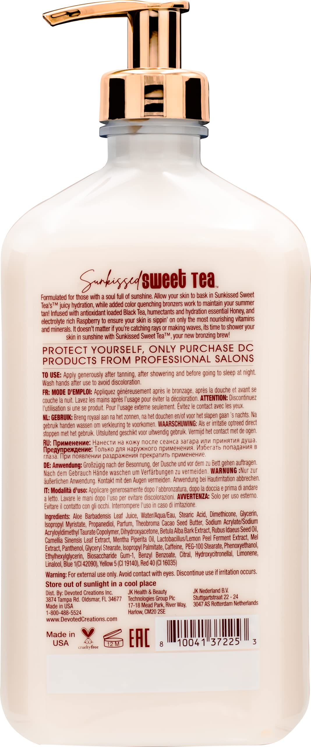 Devoted Creations Sunkissed Sweet Tea fragrance swirl adds refreshing scent and hydration.