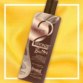Devoted Creations White 2 Bronze Butter tan result on beach-ready skin