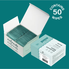 Dew Well 50-count packaging, bulk-friendly option for households.