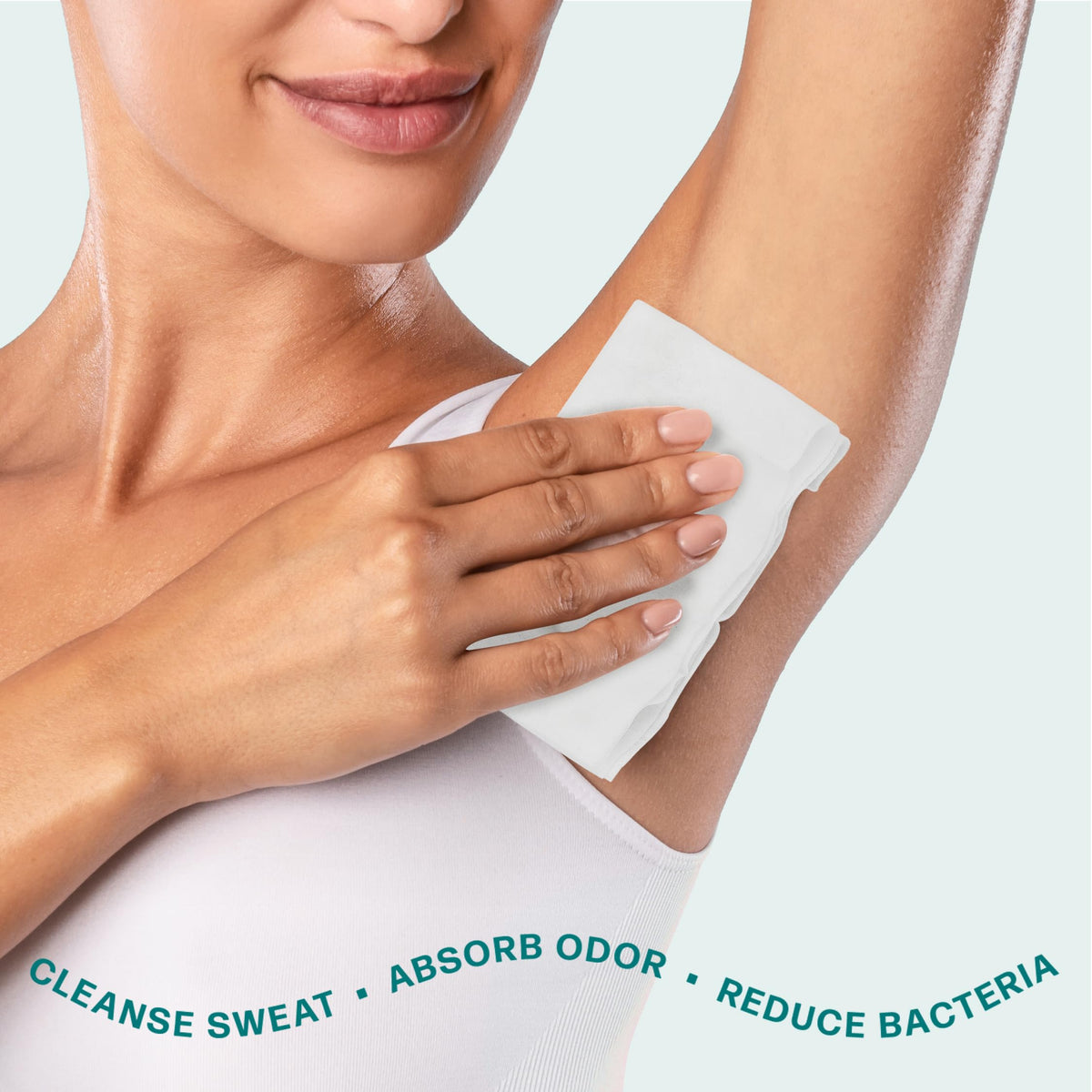 Dew Well deodorant wipes individually wrapped packets, ultra-portable.
