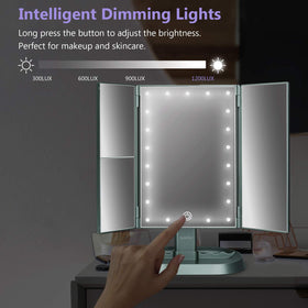 Deweisn trifold mirror rotated 90 degrees to find the perfect angle
