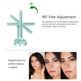 Deweisn trifold touch control panel for easy brightness adjustment during makeup