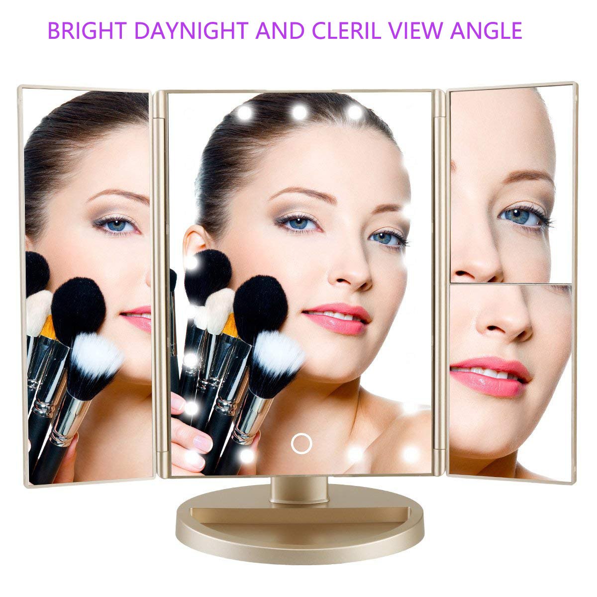 deweisn vanity mirror 3x 2x 1x magnification close-up for precise detail