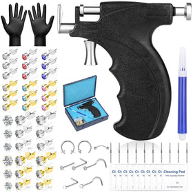 Dexpinzo professional ear-piercing gun kit shown for at-home use and easy operation.