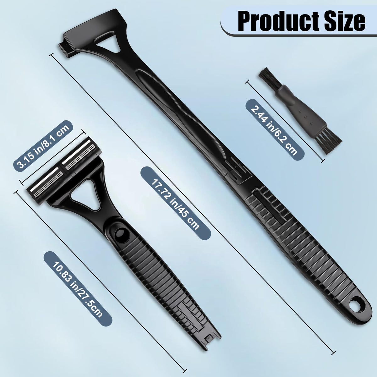 Dexspoeny back shaver ergonomic grip improves hold during use