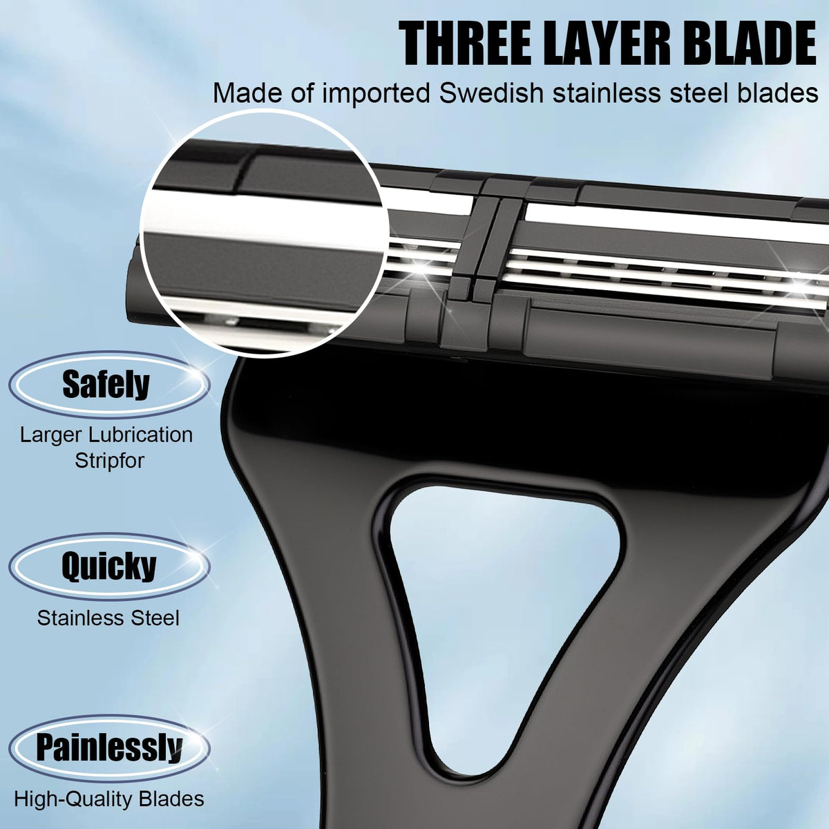 Dexspoeny back shaver suitable for both wet and dry shaving scenarios