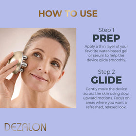 DEZALON Jawline Sculpting Attachment defining contours with a lifted look.