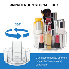 Dezzer clear turntable shows cosmetics clearly for quick selection
