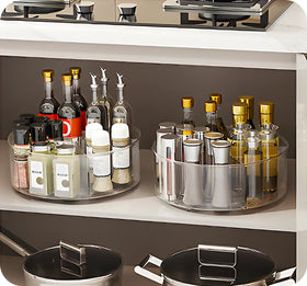 Dezzer makeup brushes and perfumes neatly stored and accessible.