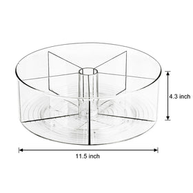 Dezzer turntable cosmetic storage base provides organized space.