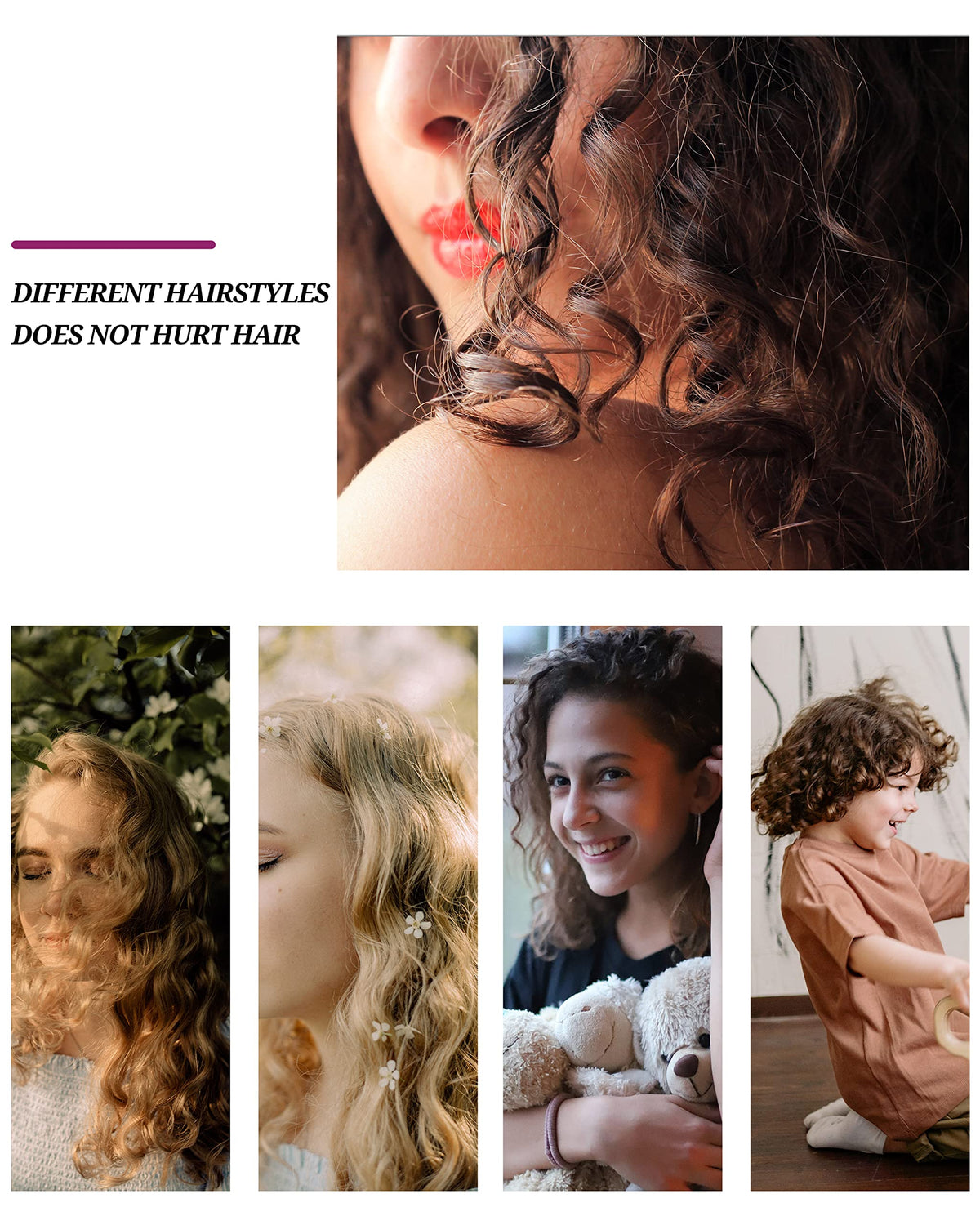 DF DUALFERV cold rods protect hair during curling.