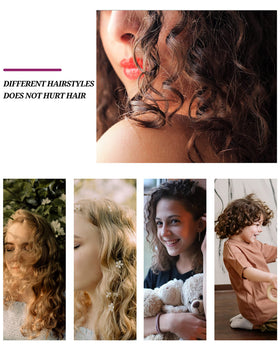 DF DUALFERV cold rods protect hair during curling.