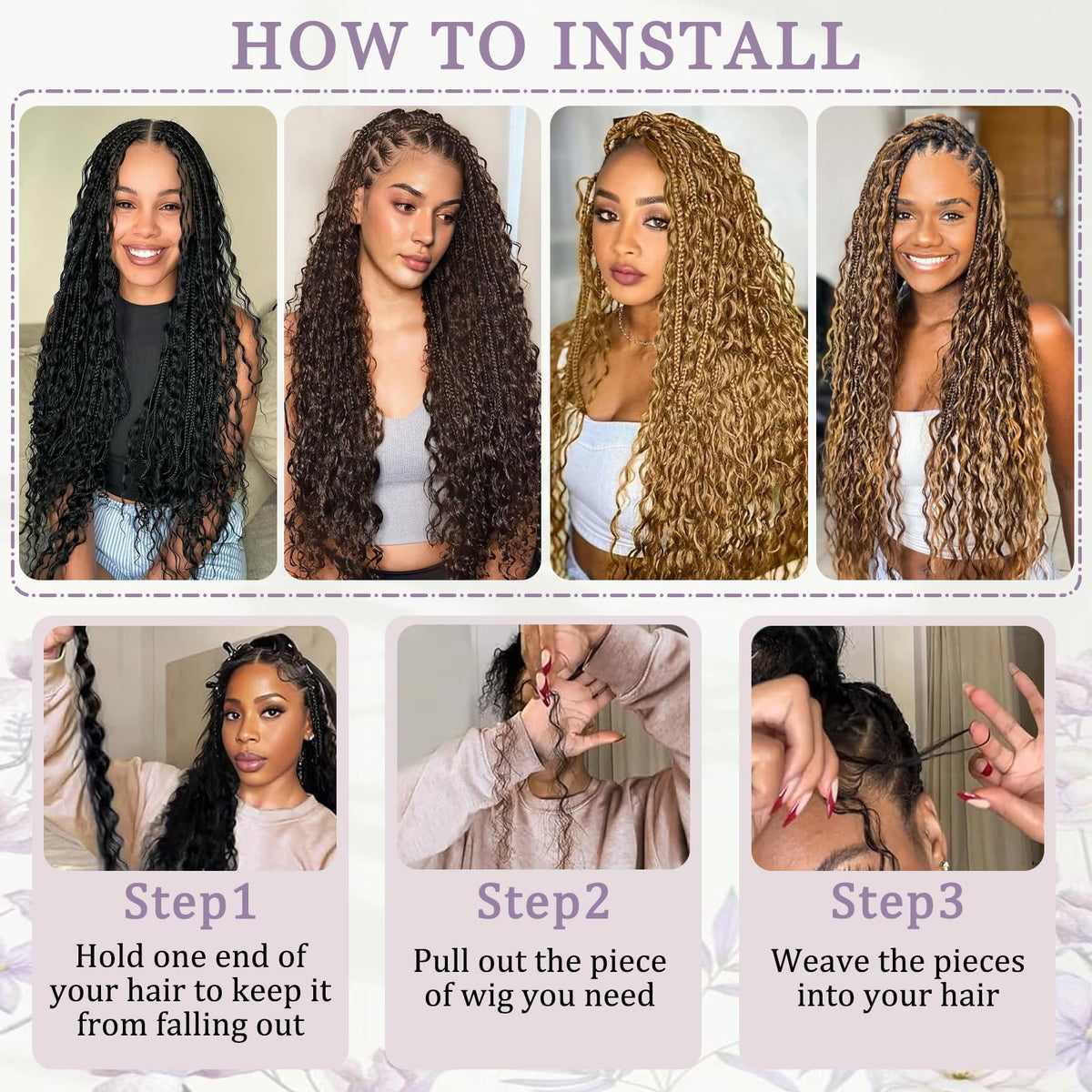 DFHIHCP bulk 4 bundles pack supports full, seamless braids