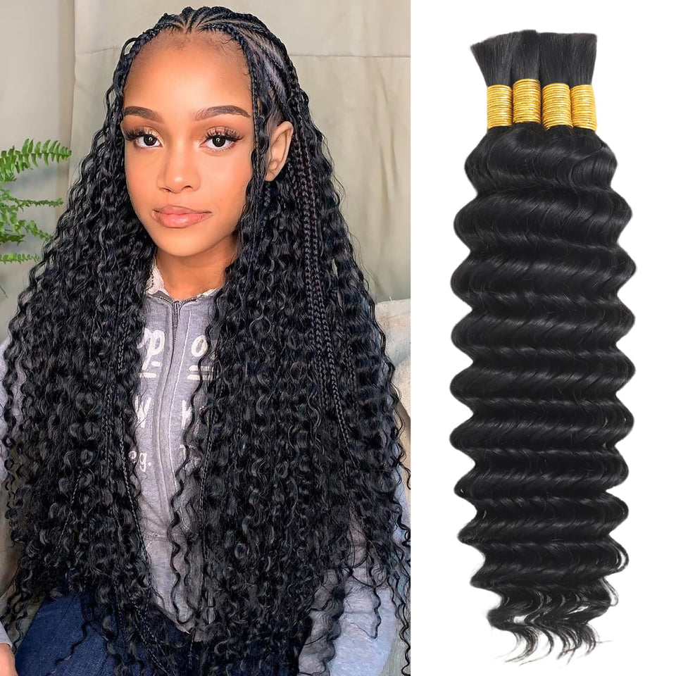 DFHIHCP deep wave braiding hair with smooth texture for long-lasting boho braids
