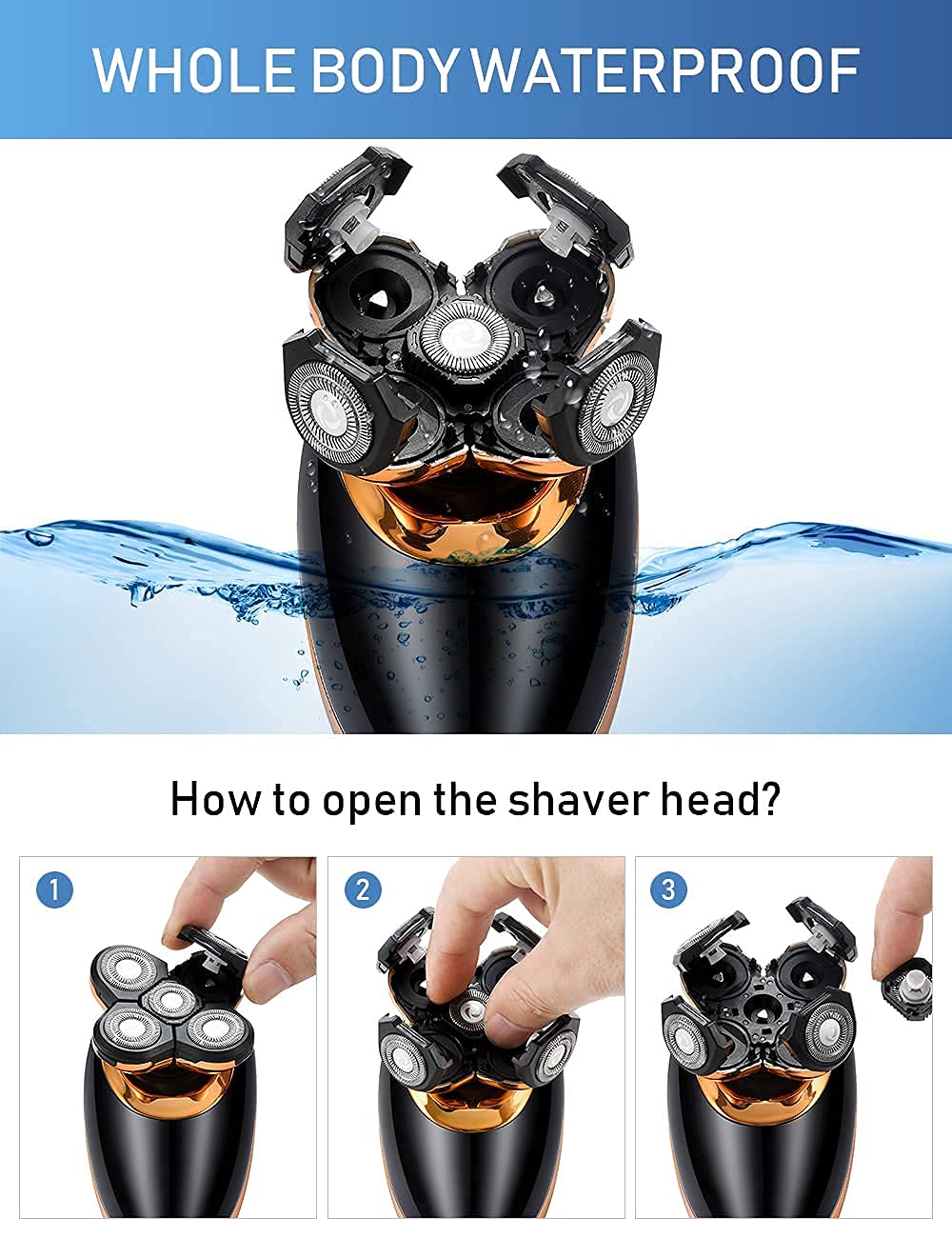 dghvin clipper with guide combs for adjustable beard and hair length