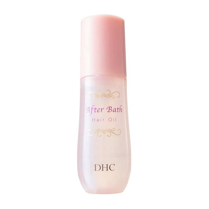 DHC After Bath Hair Oil bottle for lightweight shine on all hair types.