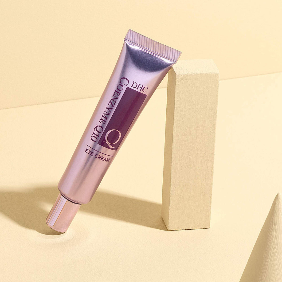DHC CoQ10 Eye Cream rapid absorption for smooth makeup prep.