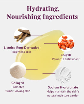 Olive oil imagery showing hydration from DHC CoQ10 Lotion.