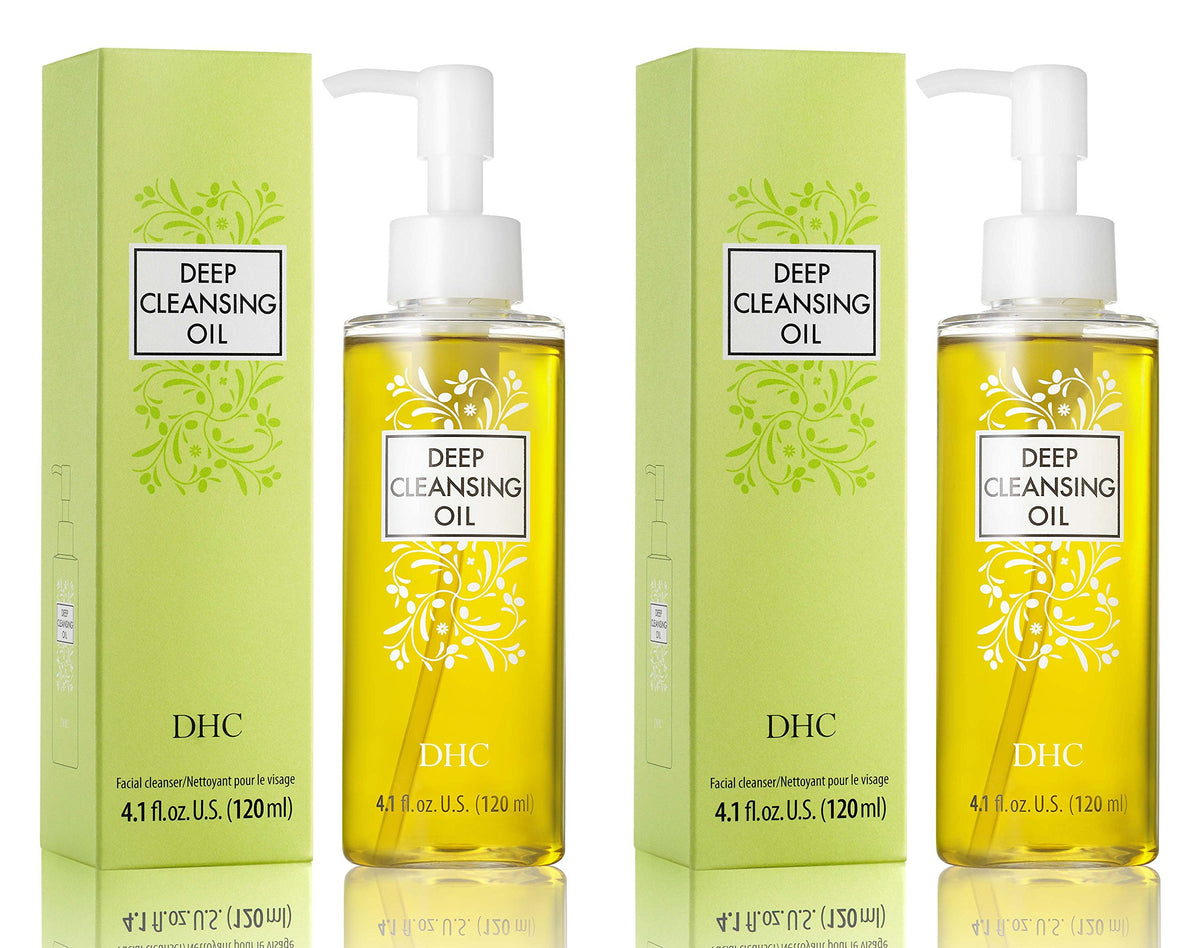 DHC Deep Cleansing Oil pump closeup highlights rich texture for cleansing