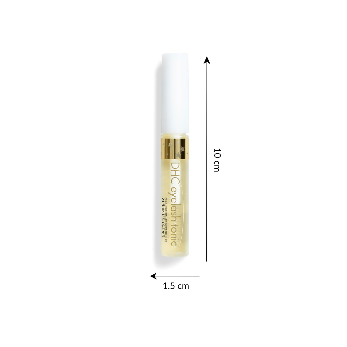 DHC Eyelash Tonic colorless serum close-up for lightweight conditioning.