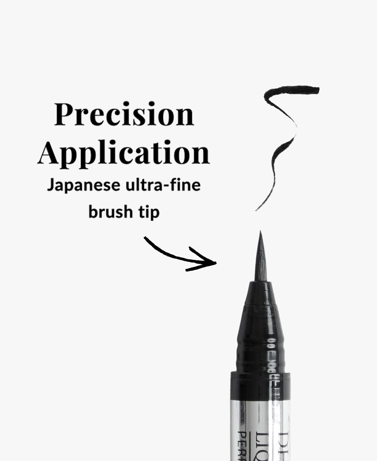 DHC Liquid Eyeliner EX black pigment for bold definition.