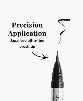 DHC Liquid Eyeliner EX black pigment for bold definition.