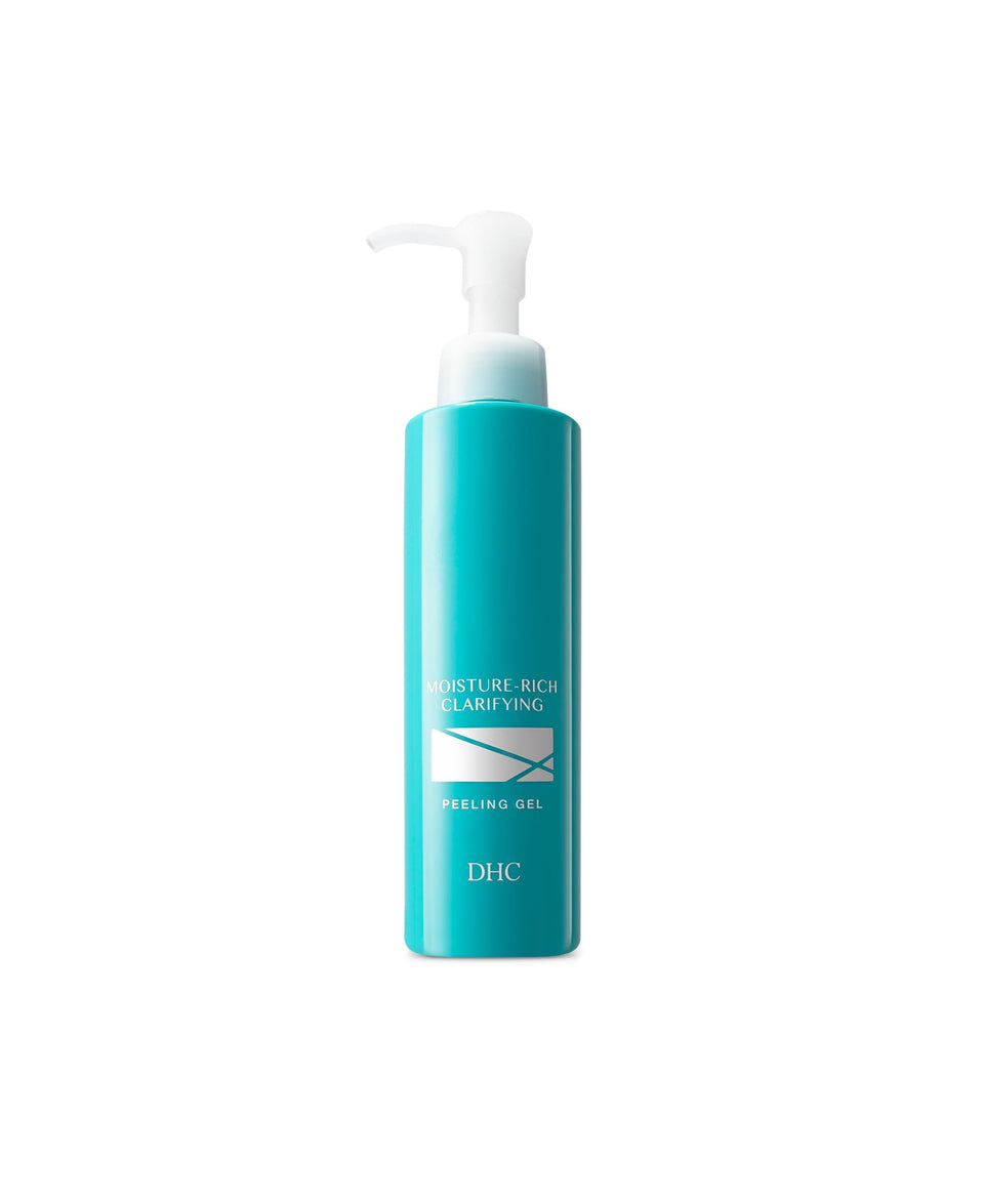 DHC Moisture-Rich Clarifying Peeling Gel texture close-up for gentle daily exfoliation.