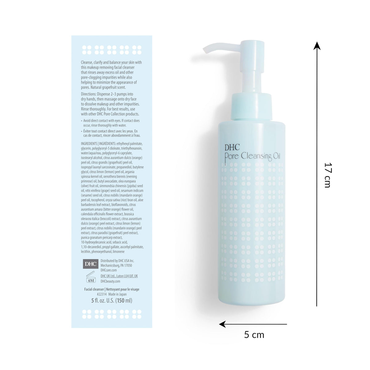DHC Pore Cleansing Oil massaged onto skin during routine.
