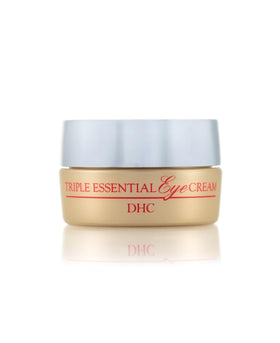 DHC Triple Essential Eye Cream jar close-up for hydration
