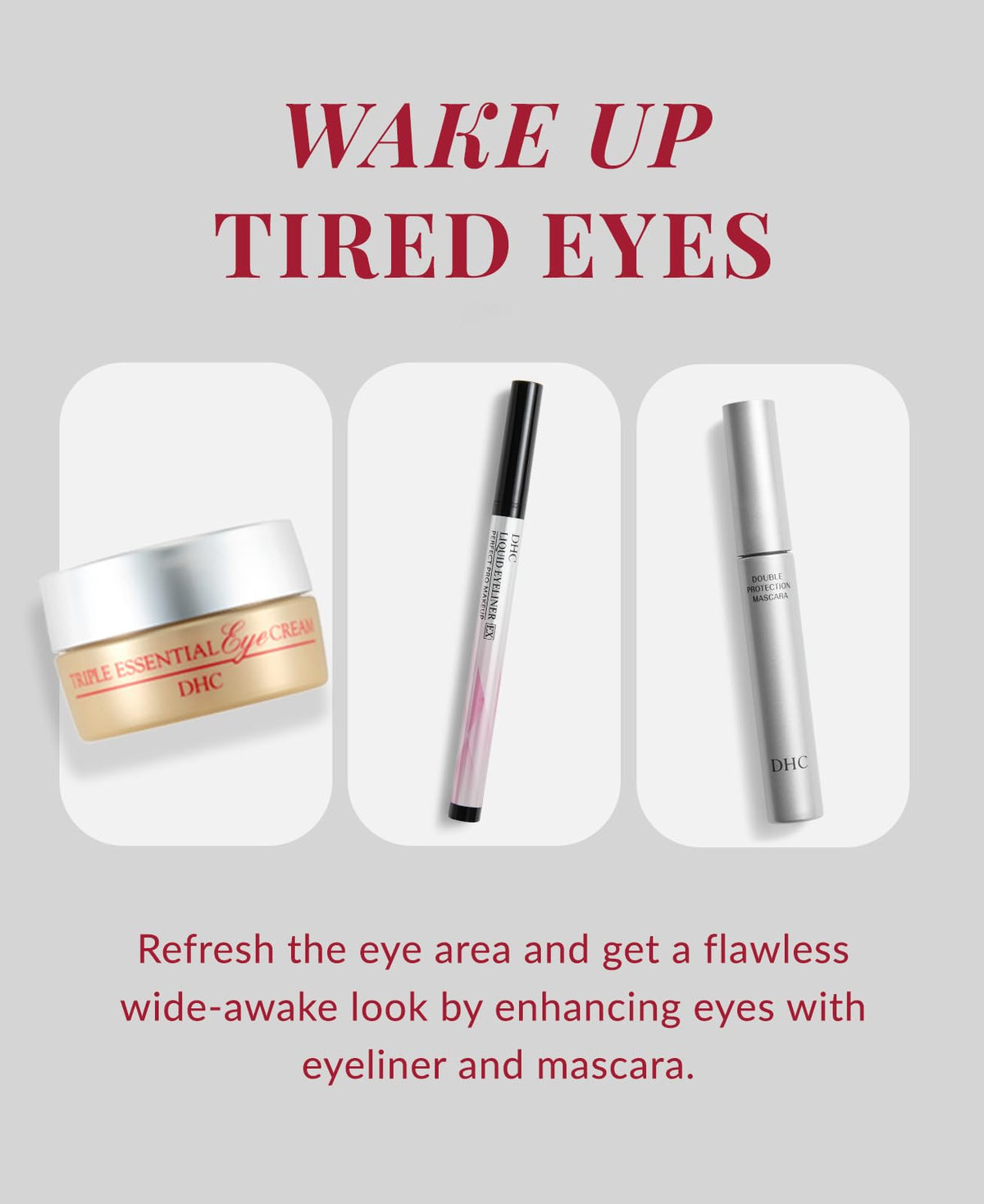 DHC Triple Essential Eye Cream packaging close-up